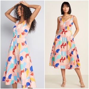 NWT ModCloth Emily & Fin Margot Midi Dress
